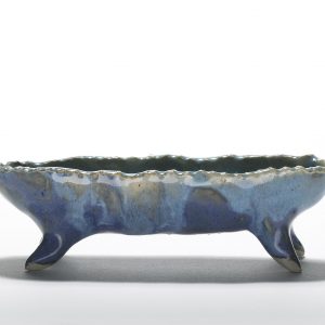 small blue bath bowl